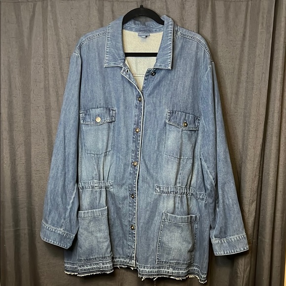 Jill Zip Up Denim Jacket For Women With Cozy Soft Lining And Easy Zip Front Closure
